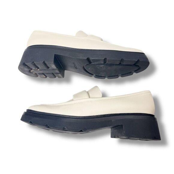 Vince Robin Leather Loafer in Moonlight Cream Lug Soled Heeled Women’s Size 7.5 - Picture 6 of 11